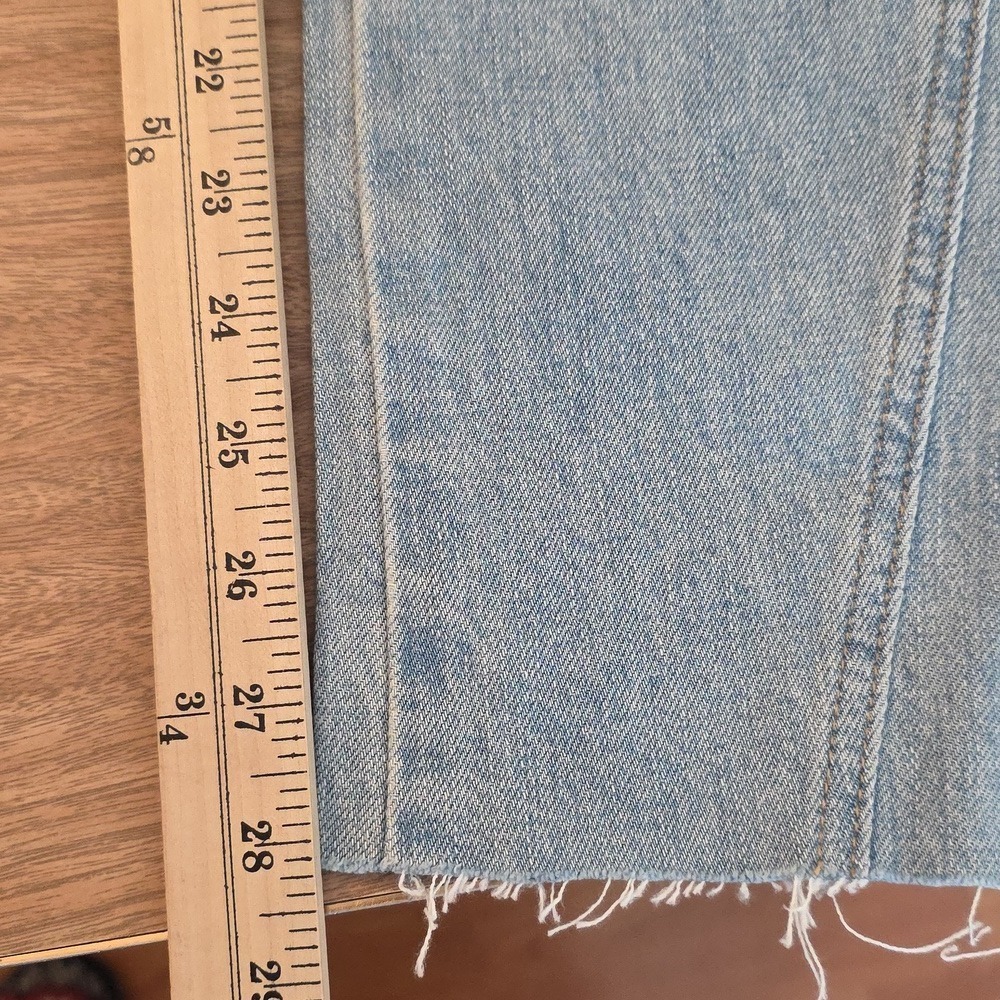 Pistola Forever Jeans Light Flared High Rise Light Wash Size 26 NWOT Raw Hem - Picture 13 of 16